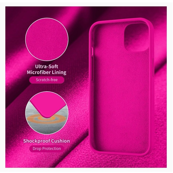NWT- iPhone 13/iPhone 14 Case, Silicone Ultra Slim Shockproof Protective Case - Picture 3 of 9